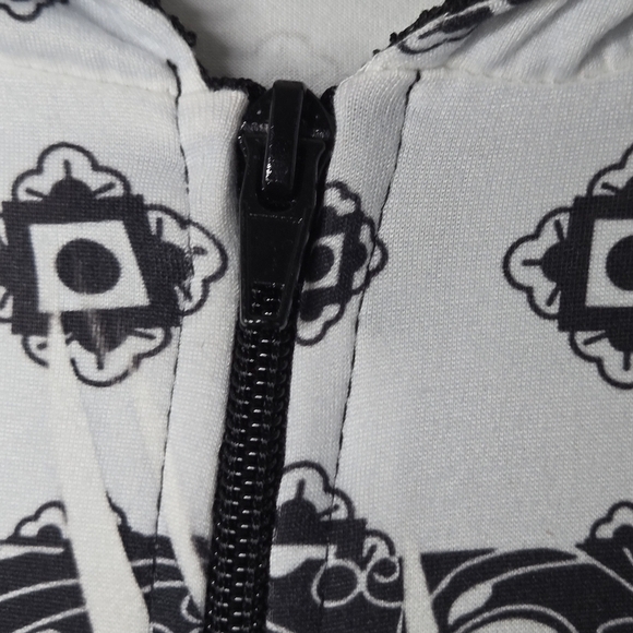 BLUMIN APARREL Women's Full Zip Hoodie Jacket Black & White Size 1XL NWOT - Picture 3 of 6